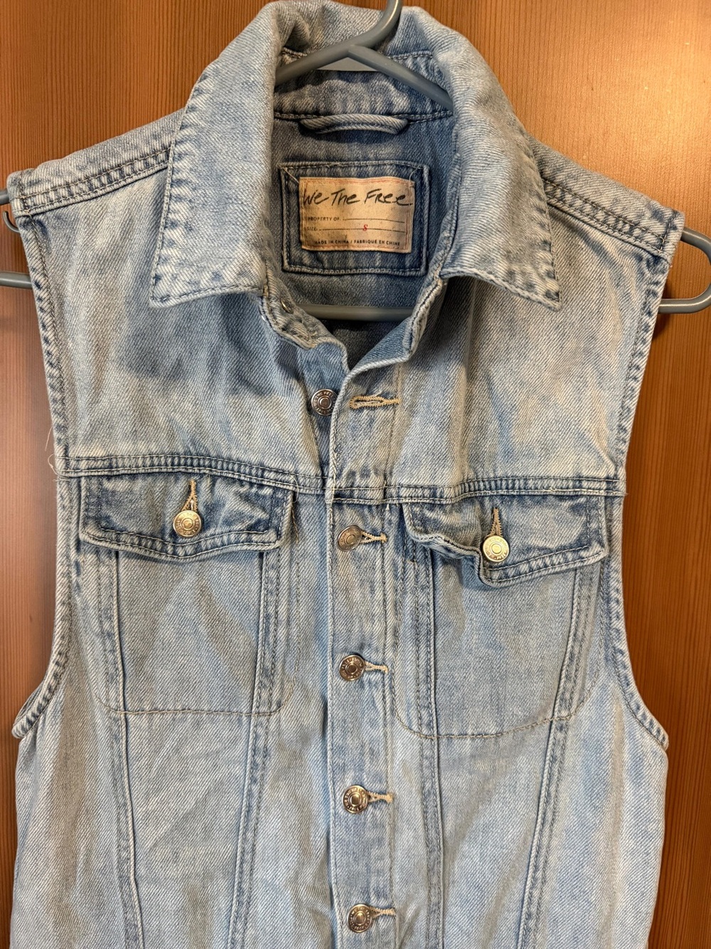 Free People - We The Free Blue Fast Car Sleeveless Denim Utility Jumpsuit Sz: S - Picture 6 of 12